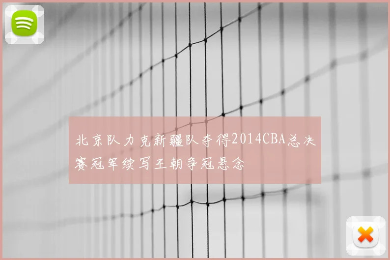 北京队力克新疆队夺得2014CBA总决赛冠军续写王朝争冠悬念